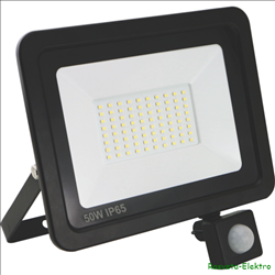 LED reflektor sa senzorom pokreta 50W crni 6000K